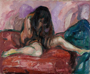 「すすり泣く裸婦」（1913-14年）